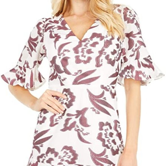 💐 🏵 HOST PICK 💐 REBECCA TAYLOR NEW w/TAGS : Amea Floral Ruffle Dress - Picture 5 of 13